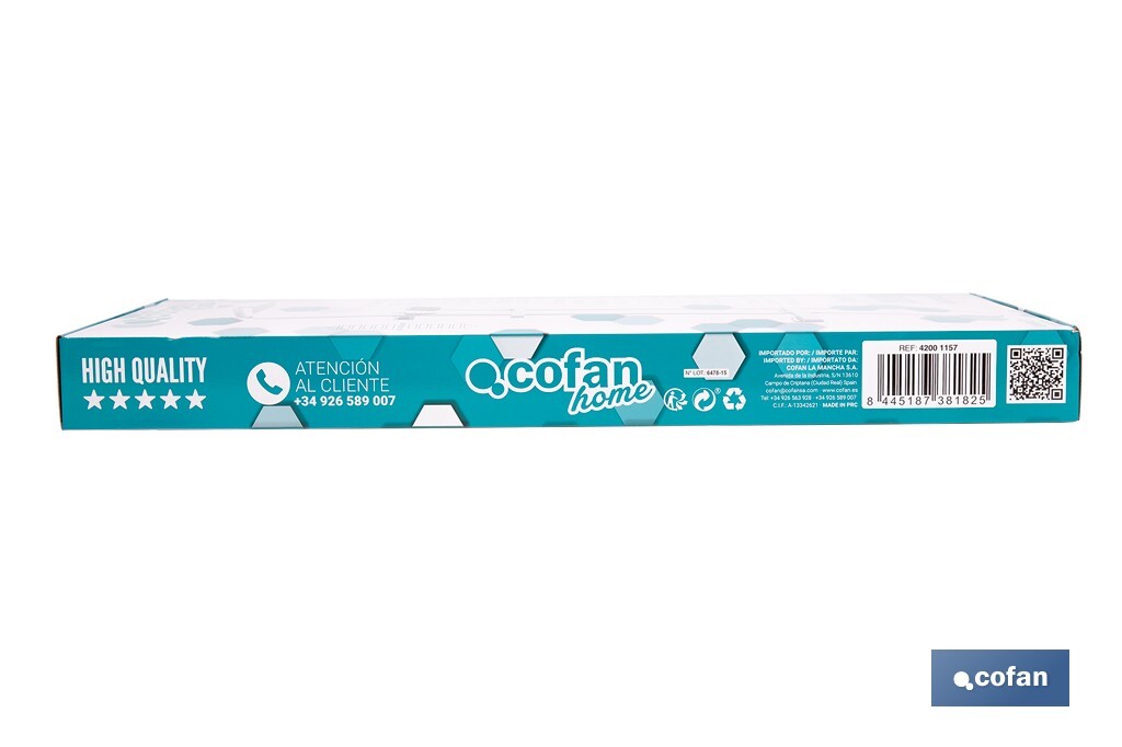 Thermostatic shower column | Square overhead shower head | Adjustable in height - Cofan