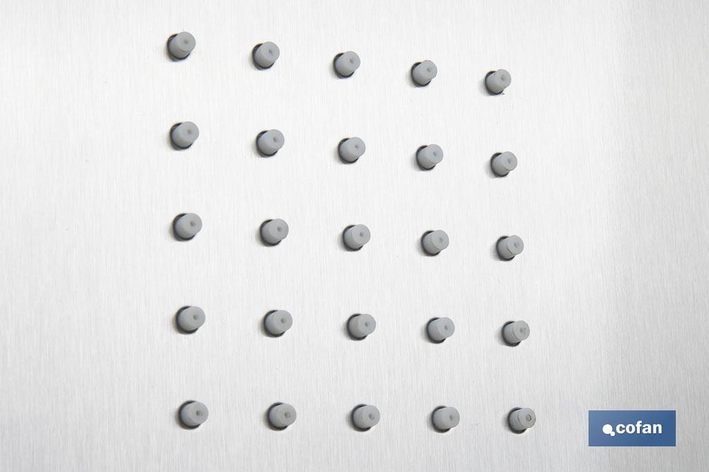Panneau de douche avec 4 fonctions | Matériau : Acier inoxydable 304 | Poignée en laiton | Dimensions : 129 x 22,3 cm - Cofan