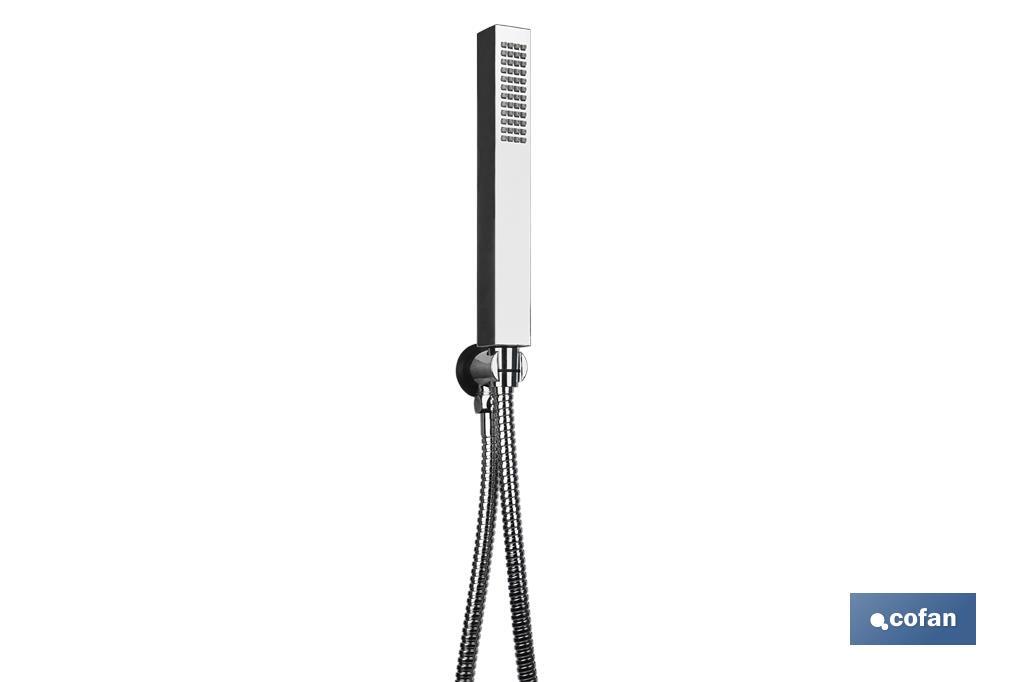 Panneau de douche avec 4 fonctions | Matériau : Acier inoxydable 304 | Poignée en laiton | Dimensions : 129 x 22,3 cm - Cofan