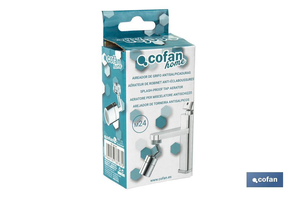 Brise-jet de robinet avec extension rotative universel 720° anti-éclaboussures - Cofan