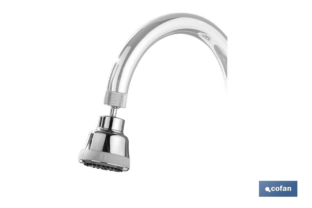 Aerador de torneira com 4 modos | Adequado para torneiras de cozinha | Métrica 22 | Medidas: 5,8 x 8 cm - Cofan