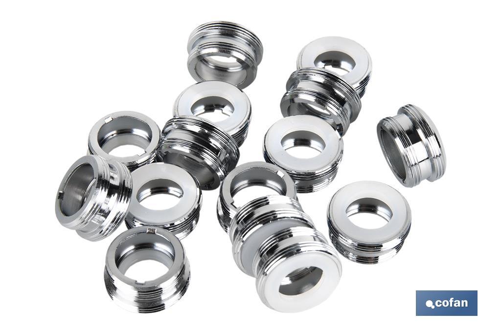 Male thread tap adapter | Brass | M22-24 thread | Supplied in single units - Cofan