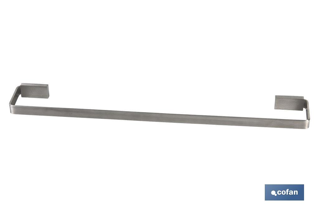 Toalheiro de Aço Inox 304 Satinado | Modelo Madeira | Medida 59 x 8,2 x 3 cm - Cofan