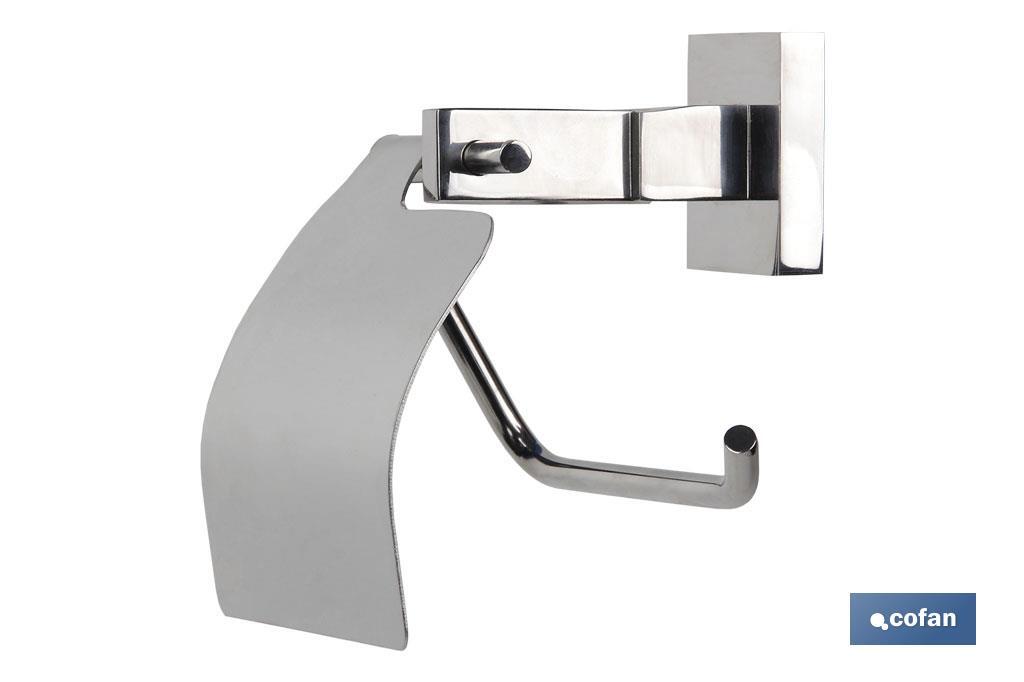 Toilet paper holder | Marvao Model | 304 stainless steel | Polished finish | Size: 15.4 x 14.4 x 7.5cm - Cofan