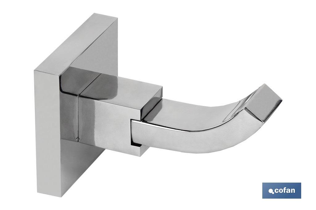 Cabide de WC | Modelo Marvão | Em Aço Inox 304 Satinado | Brilhante 8 x 7 x 7 cm - Cofan