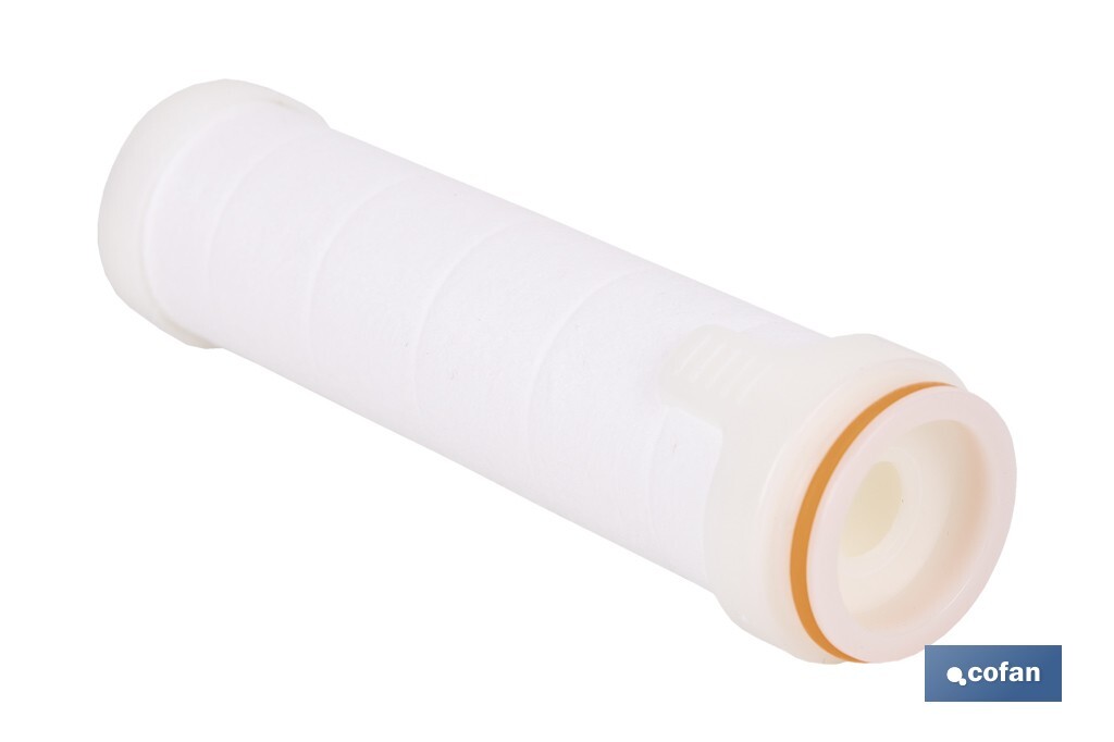 Pack de 4 filtros de repuesto para mango de ducha | Filtración multicapa | Suaviza el agua dura y elimina impurezas | Medidas: 9,5 x 2,6 cm - Cofan