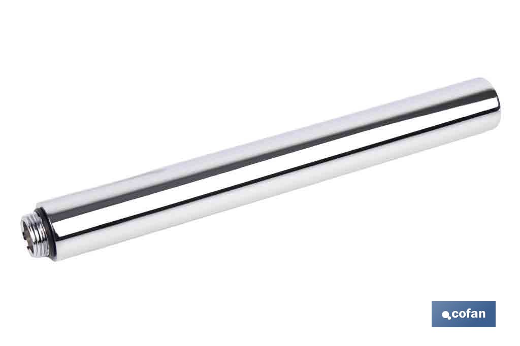 Tubo alargador de ducha de acero inoxidable | Diámetro exterior: Ø24 mm | Disponible en diferentes acabados y longitudes - Cofan