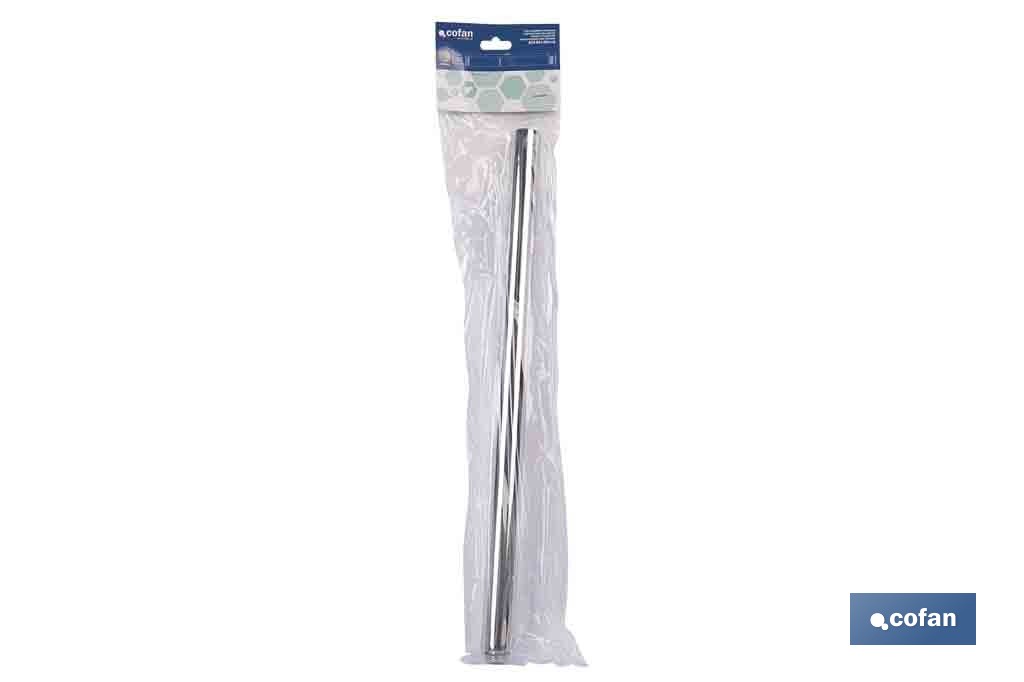 Tubo alargador de ducha de acero inoxidable | Diámetro exterior: Ø24 mm | Disponible en diferentes acabados y longitudes - Cofan