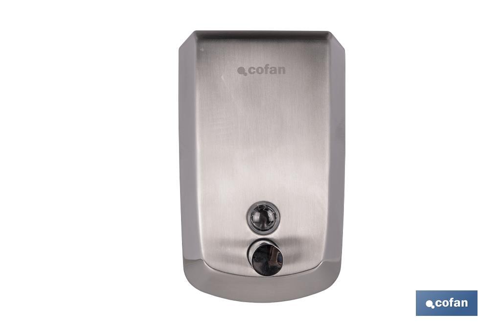 Dosificador de jabón en acero inoxidable 304 | Varias Medidas y Capacidades | Dispensador con ventana de visualización - Cofan