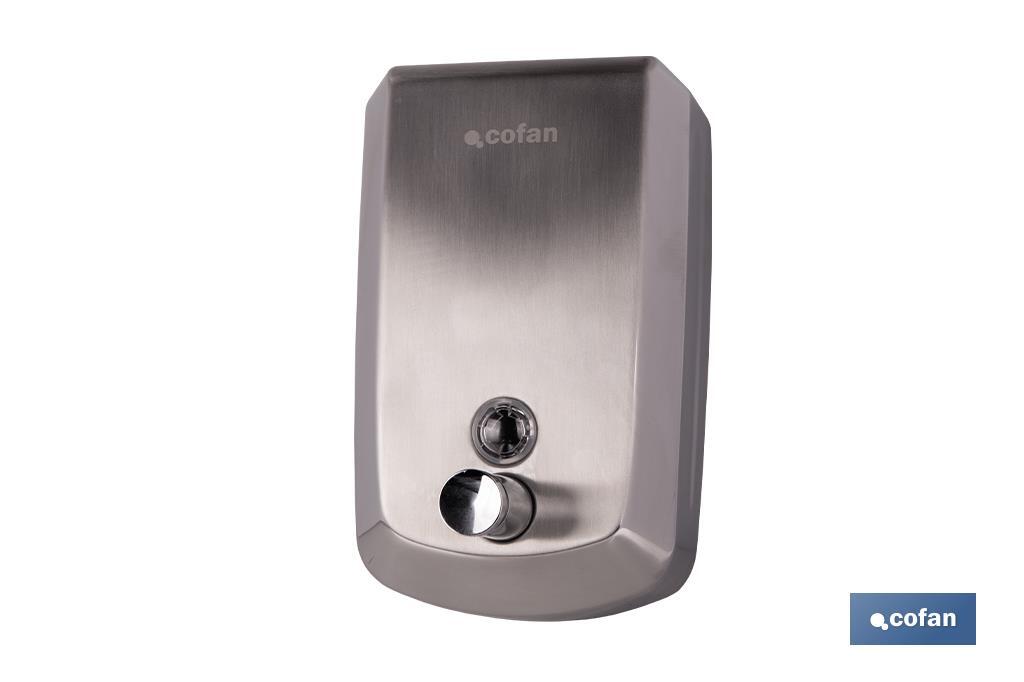 Dosificador de jabón en acero inoxidable 304 | Varias Medidas y Capacidades | Dispensador con ventana de visualización - Cofan