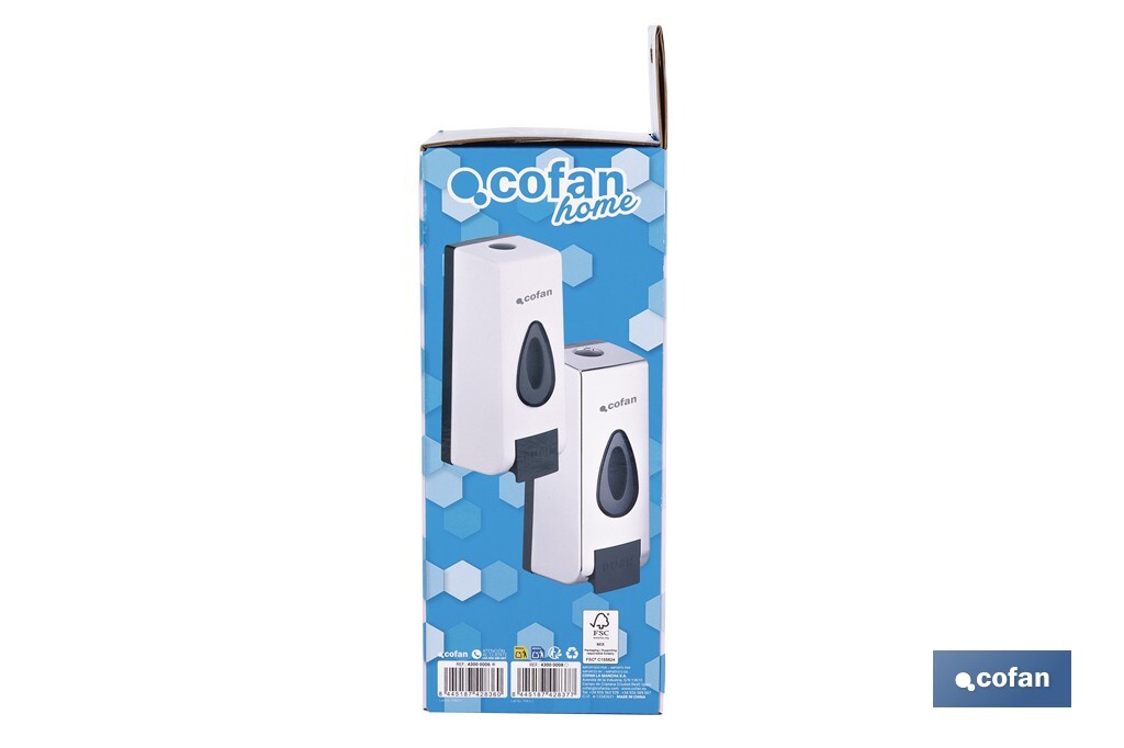 Soap dispenser | Capacity: 600ml | Material: durable ABS | Suitable for commercial use | Available in two different colours - Cofan