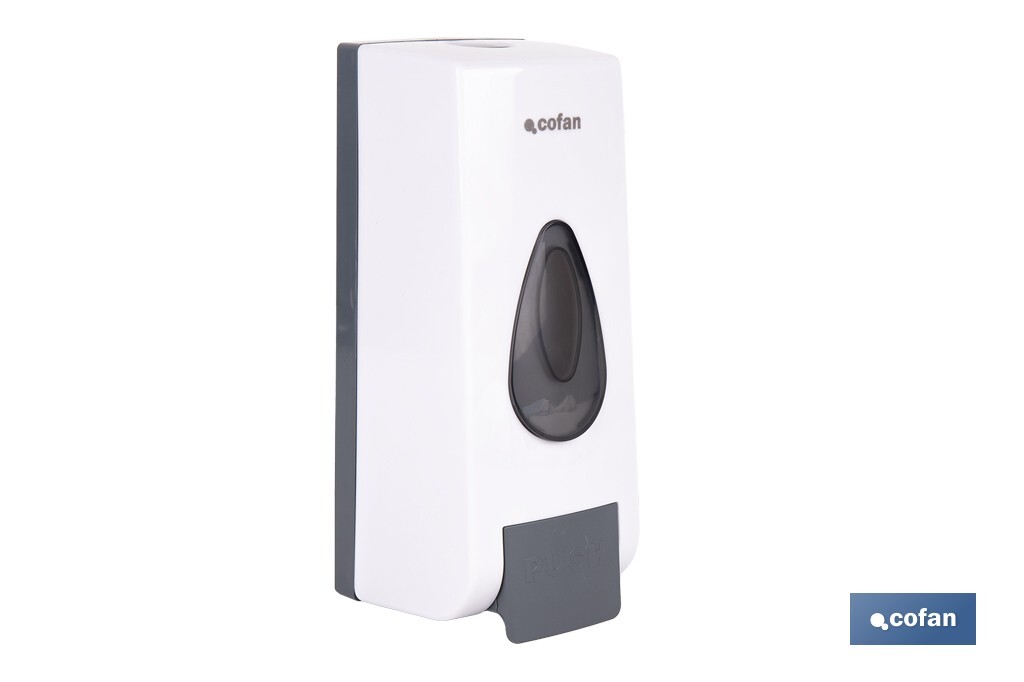 Soap dispenser | Capacity: 600ml | Material: durable ABS | Suitable for commercial use | Available in two different colours - Cofan