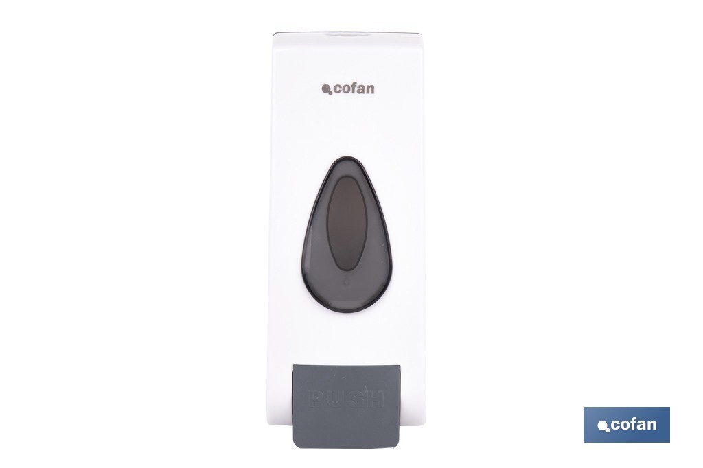 Soap dispenser | Capacity: 600ml | Material: durable ABS | Suitable for commercial use | Available in two different colours - Cofan