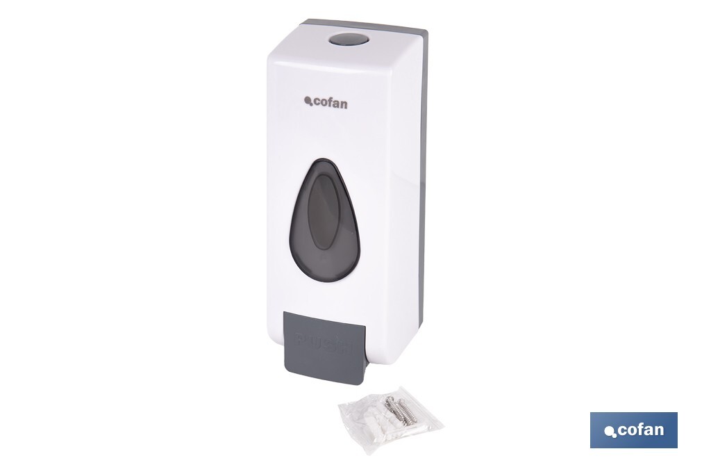 Soap dispenser | Capacity: 600ml | Material: durable ABS | Suitable for commercial use | Available in two different colours - Cofan