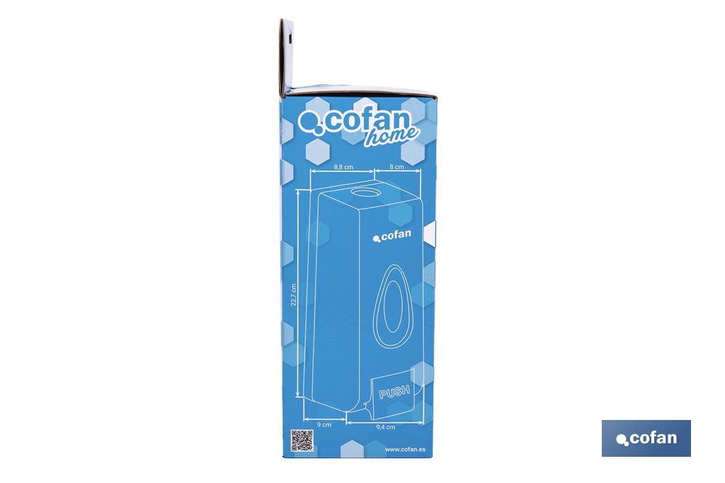 Soap dispenser | Capacity: 600ml | Material: durable ABS | Suitable for commercial use | Available in two different colours - Cofan