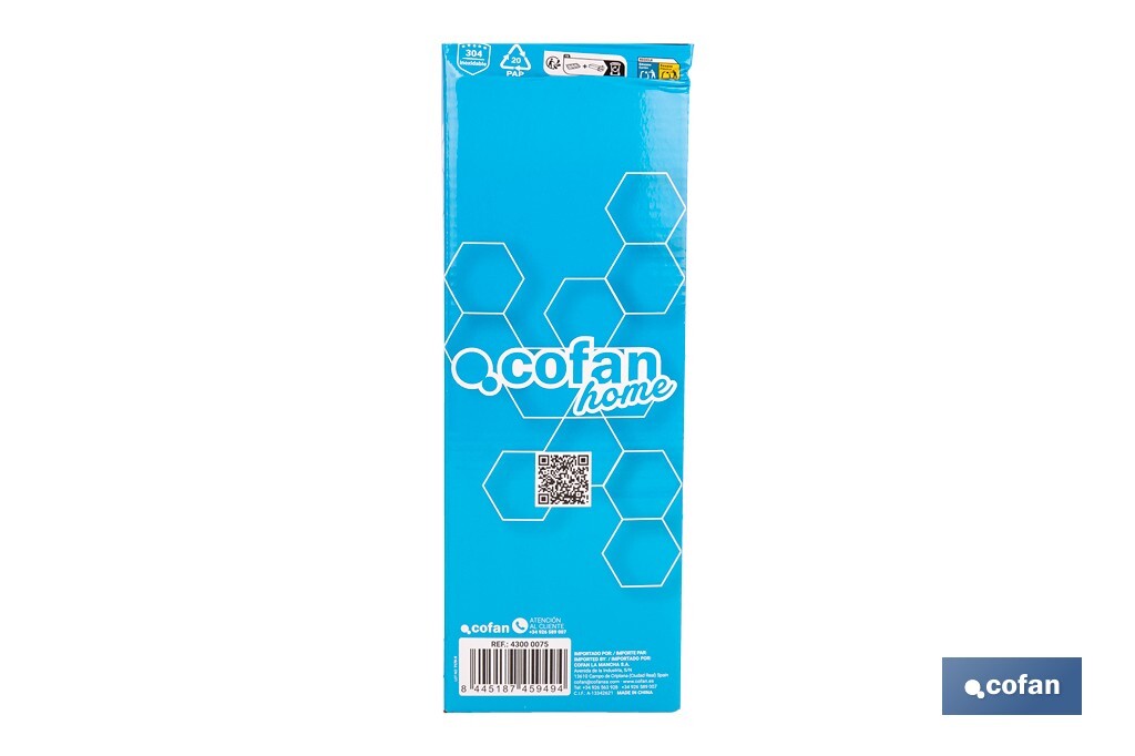 Escobillero de baño negro mate | Material: acero inoxidable | Diseño redondo | Medidas: 9,1 x 9,1 x 39 cm - Cofan
