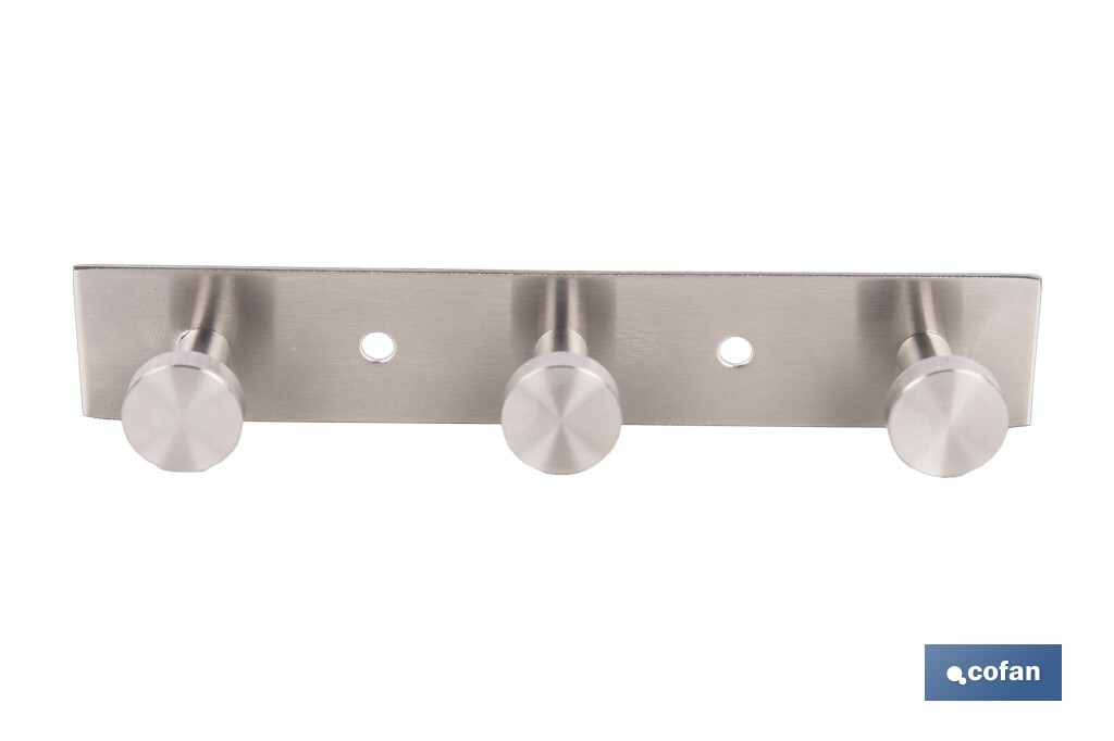 Perchero de pared | Material: acero inoxidable 304 | Acabado: satinado | Disponible con diferentes colgadores - Cofan