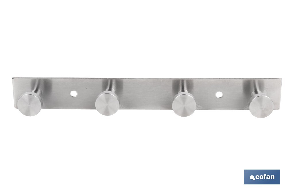 Perchero de pared | Material: acero inoxidable 304 | Acabado: satinado | Disponible con diferentes colgadores - Cofan