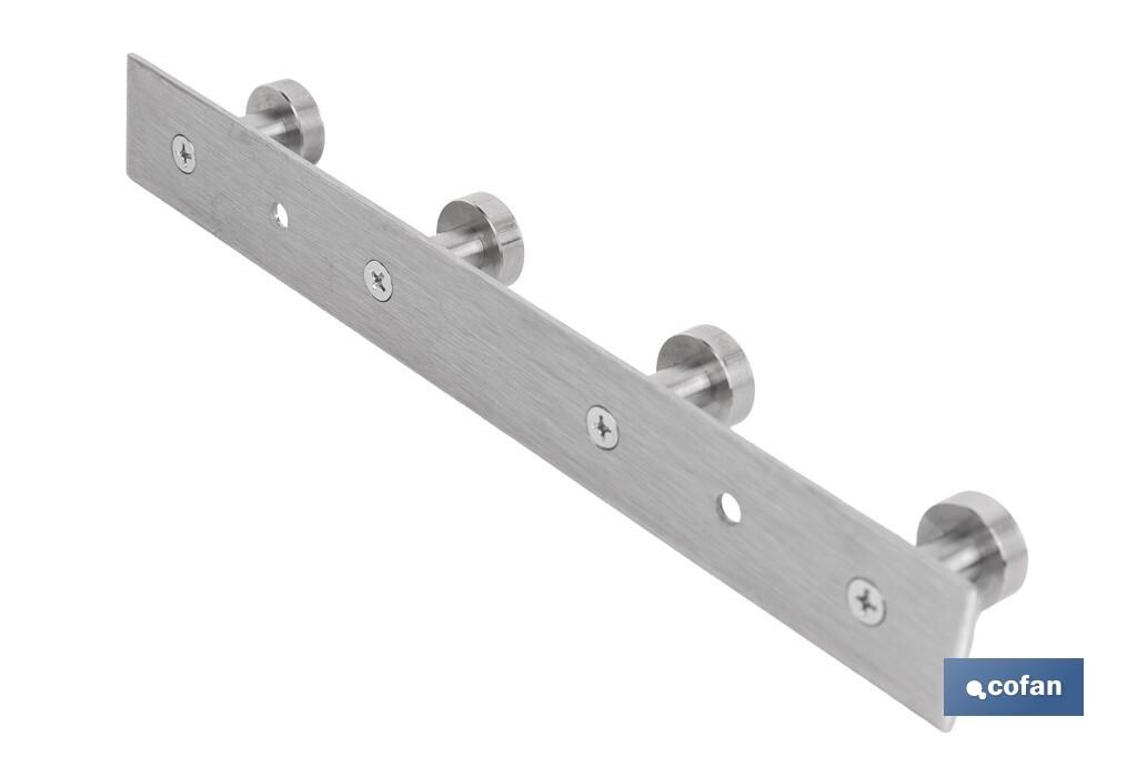 Perchero de pared | Material: acero inoxidable 304 | Acabado: satinado | Disponible con diferentes colgadores - Cofan