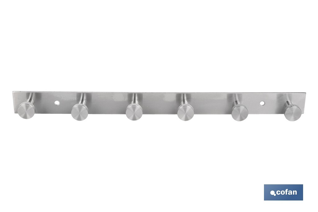 Perchero de pared | Material: acero inoxidable 304 | Acabado: satinado | Disponible con diferentes colgadores - Cofan