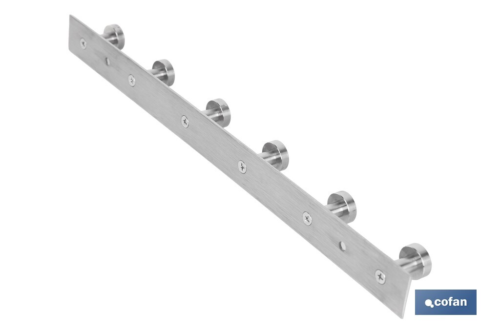 Perchero de pared | Material: acero inoxidable 304 | Acabado: satinado | Disponible con diferentes colgadores - Cofan