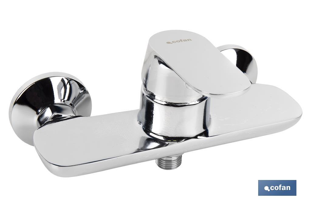 Shower mixer tap | Single-handle tap | Cartridge: 40mm | Rift Model | Brass with chrome-plated finish - Cofan