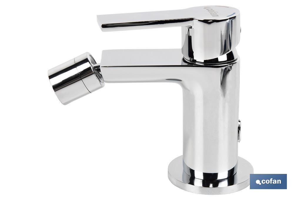 Single-Handle Bidet Mixer Tap | Size: 25mm | Matheson Model | Brass with Chrome-Plated Finish - Cofan