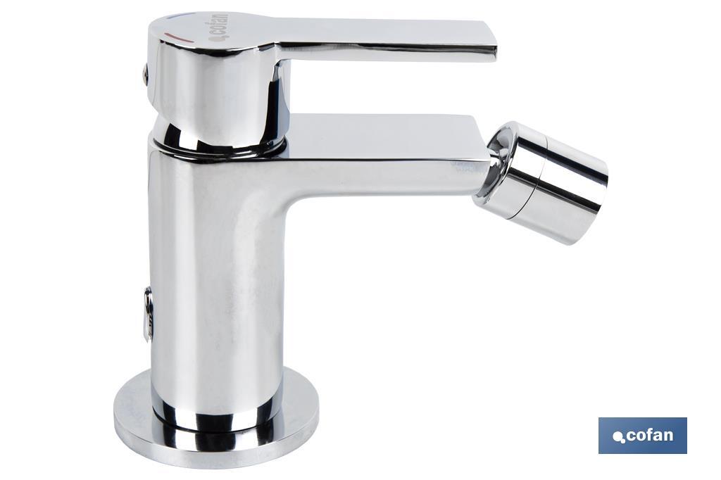 Single-Handle Bidet Mixer Tap | Size: 25mm | Matheson Model | Brass with Chrome-Plated Finish - Cofan