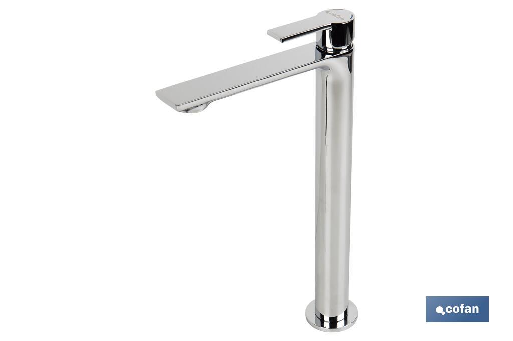 High Rise Mixer Tap | Single-Handle Tap | Size: 25mm | Matheson Model | Brass with Chrome-Plated Finish - Cofan