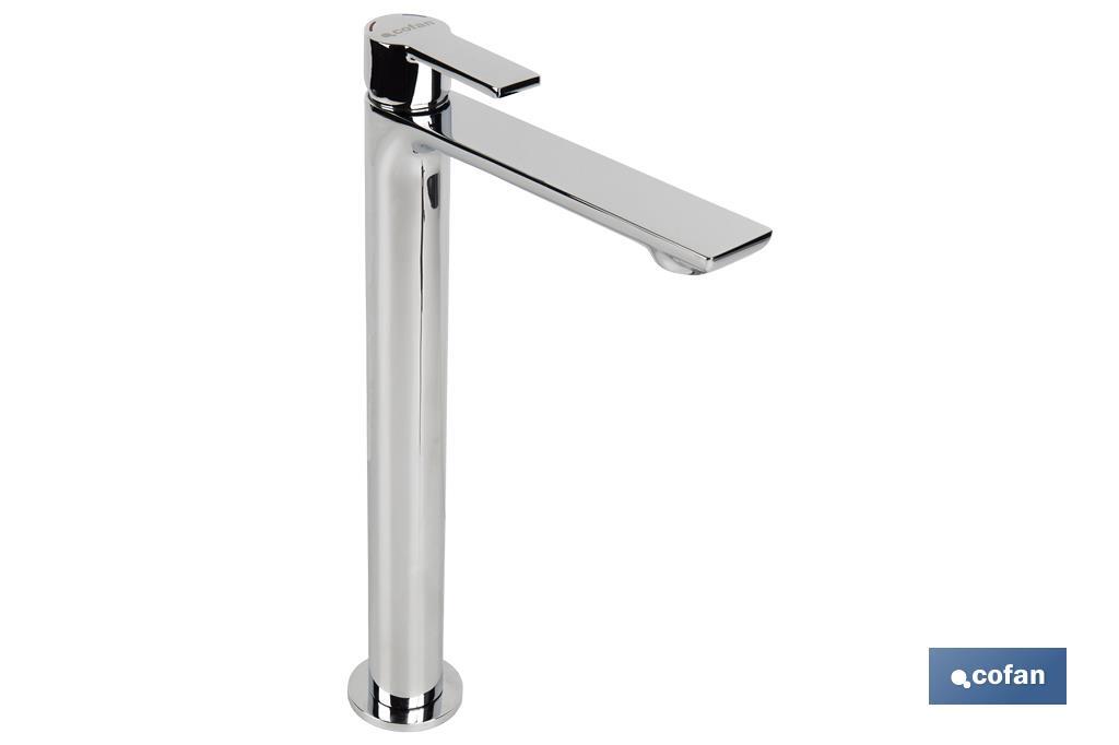 High Rise Mixer Tap | Single-Handle Tap | Size: 25mm | Matheson Model | Brass with Chrome-Plated Finish - Cofan