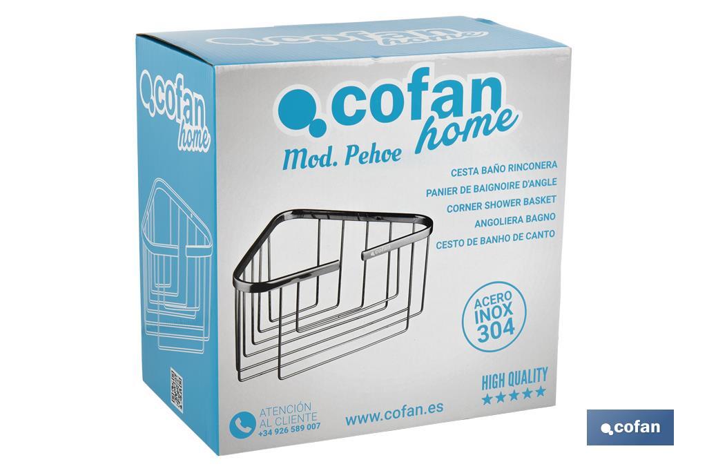  Corner Shower Basket | Corner-Piece | 304 Stainless Steel - Cofan