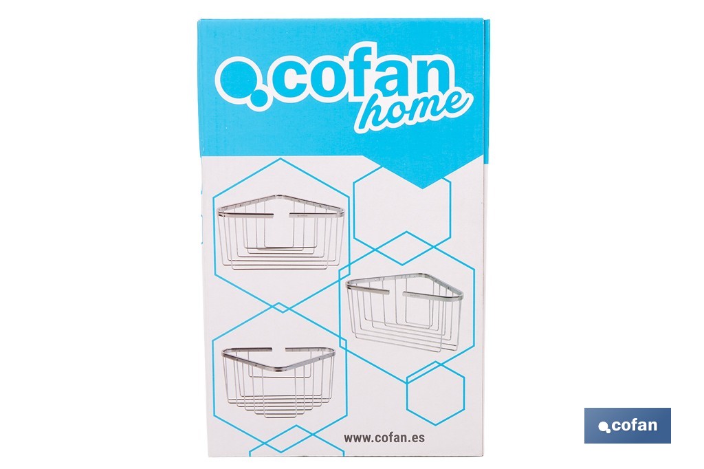  Corner Shower Basket | Corner-Piece | 304 Stainless Steel - Cofan