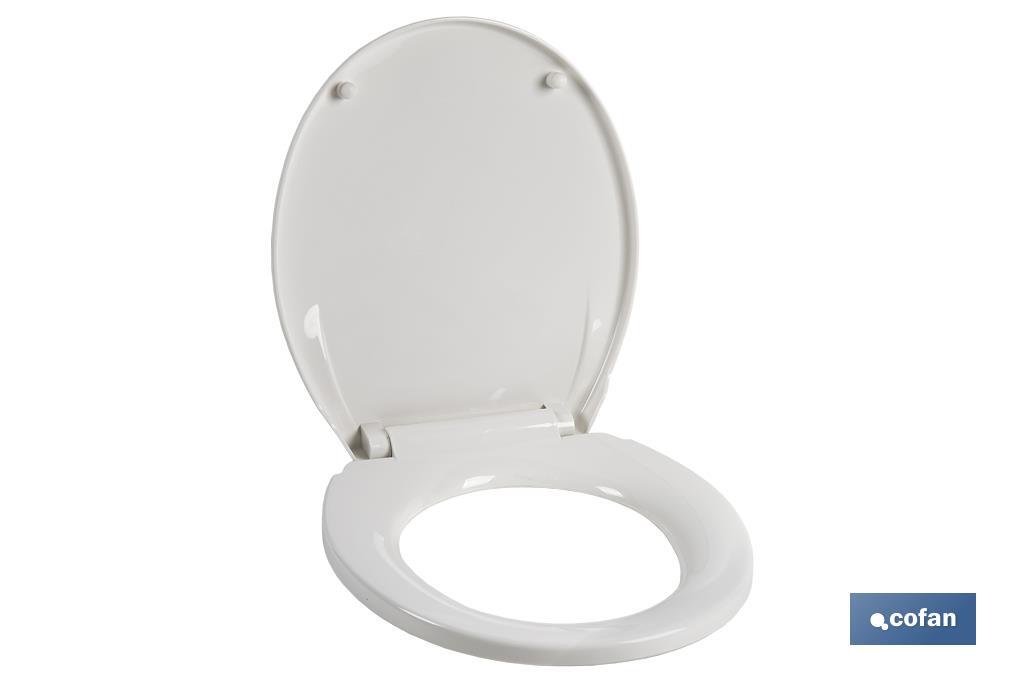 Toilet Seat | Size: 40.4 x 35.6cm | White Polypropylene - Cofan