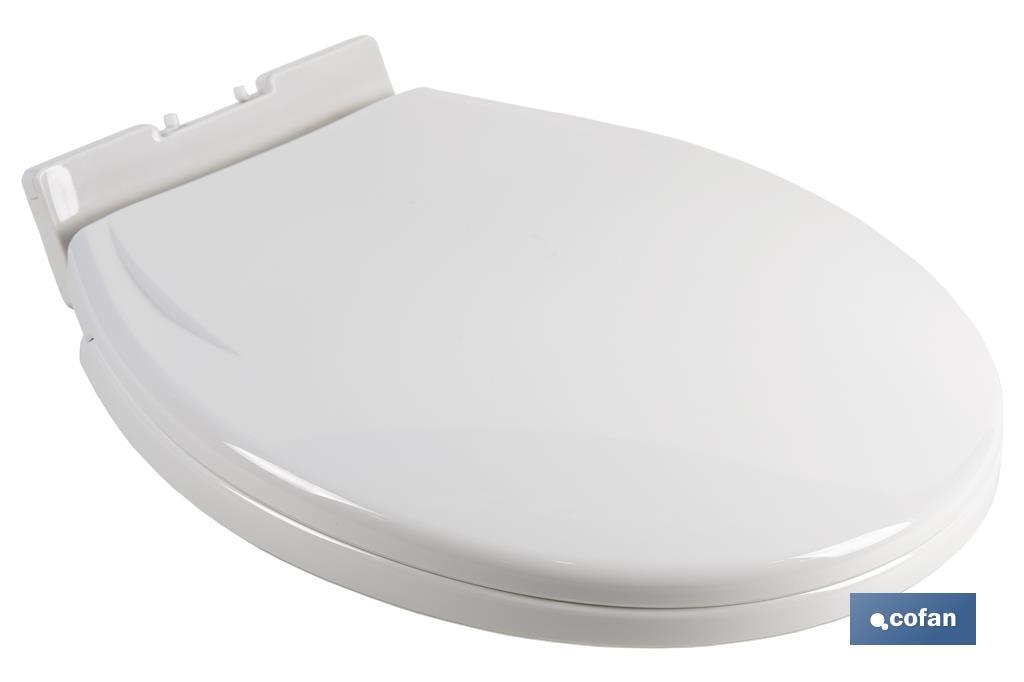 Toilet Seat | Size: 40.4 x 35.6cm | White Polypropylene - Cofan