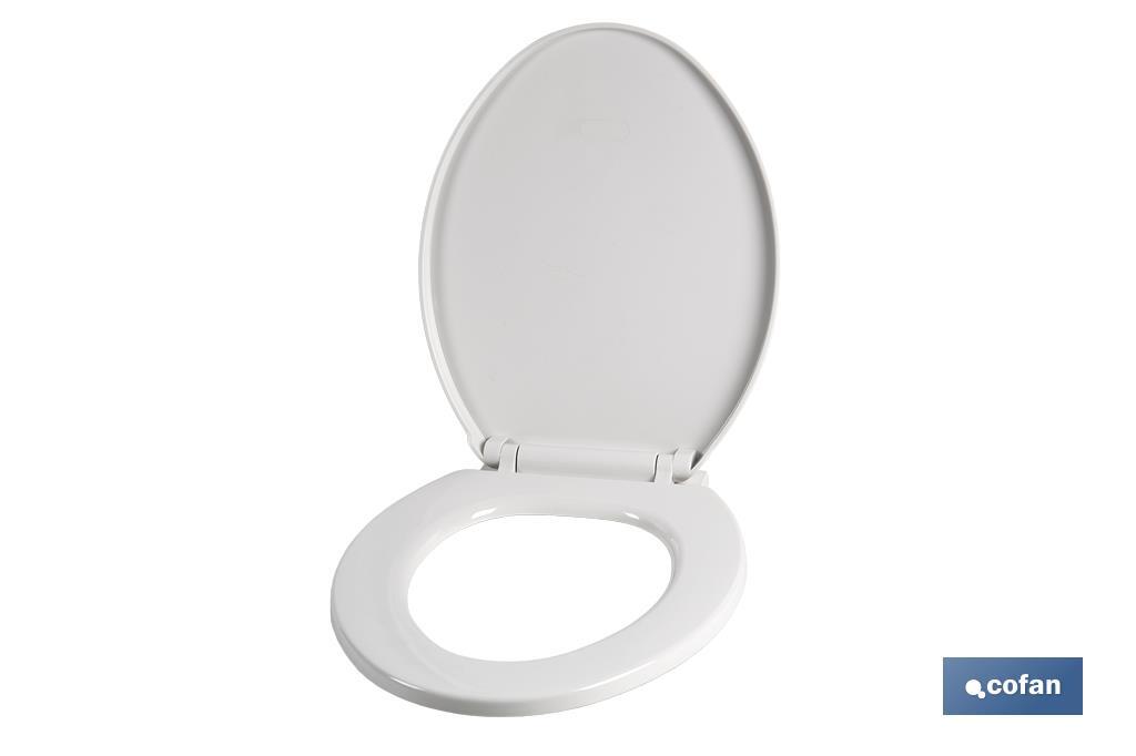 Copriwater WC | Dimensioni 41,9 x 34,7 cm | Modello Atlin | Realizzato in polipropilene bianco - Cofan