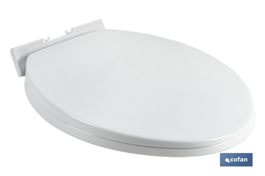 Tampa de Sanita | Mede 41,9 x 34,7 cm | Modelo Atlin | Fabricada em Polipropileno Branco - Cofan