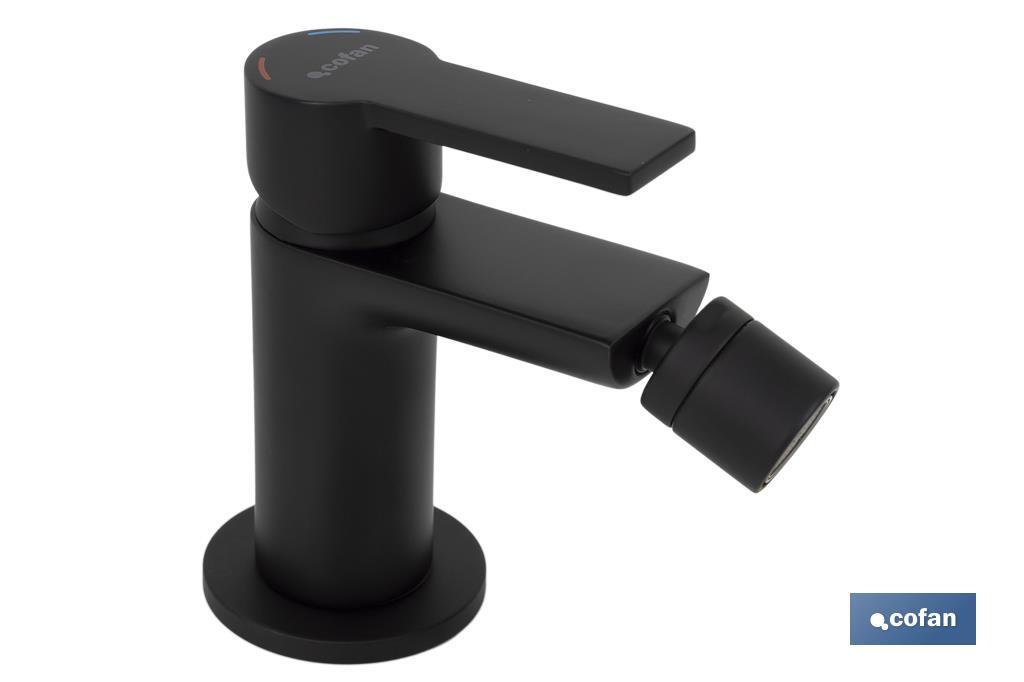 Robinet Mitigeur pour Bidet | Couleur Robinetterie Noire | Cartouche de 25 mm - Cofan