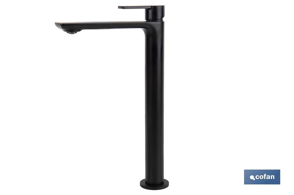 Robinet Haut Mitigeur pour Lavabo | Couleur Robinetterie Noire | Cartouche de 25 mm - Cofan