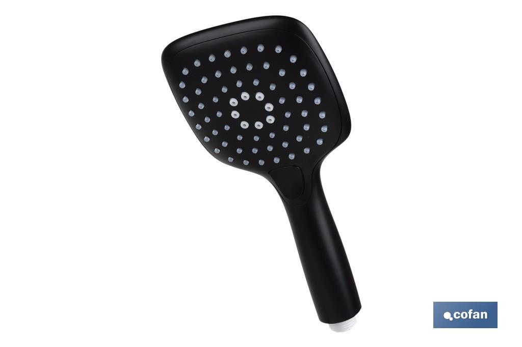 Kit doccia | Rubinetteria nera | Include doccetta + tubo + supporto - Cofan