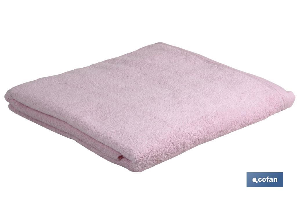 Conjunto de 3 toalhas de cor rosa claro com 580 g/m2 | Gama Flor | Conjunto de toalhas 100% algodão - Cofan