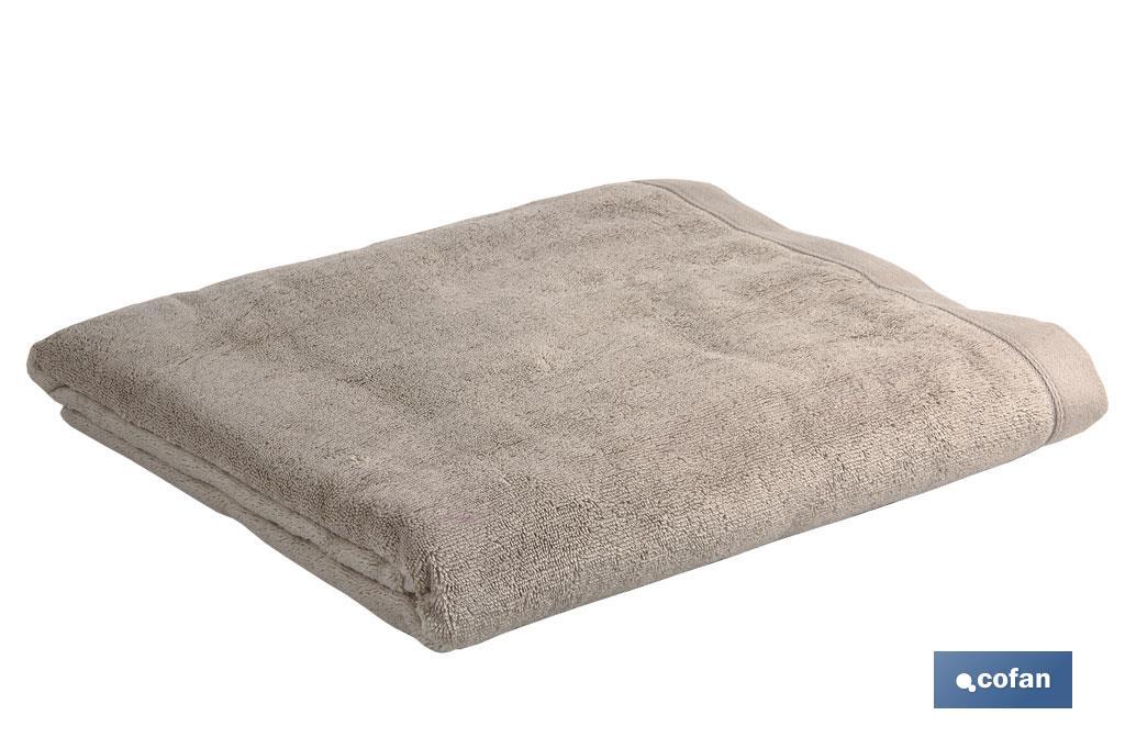 Lot de 3 serviettes de couleur beige avec 580 g/m2 | Gamme Abisinia | Lot de serviettes 100 % coton - Cofan