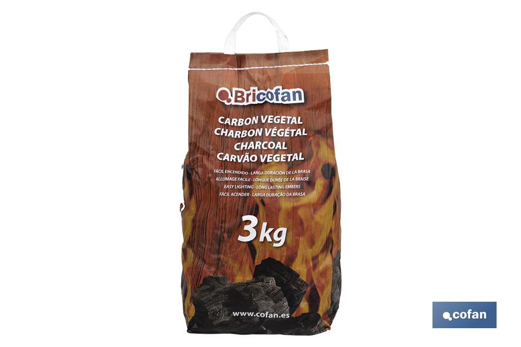 Charcoal bag with handles | Weight: 3kg | High performance - Cofan