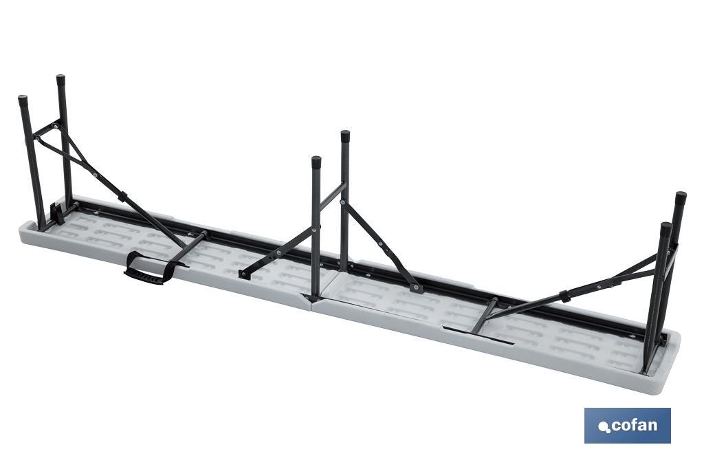 Banc pliant en polyéthylène haute densité | Structure en acier avec système de pliage | Avec une poignée pour le transporter - Cofan