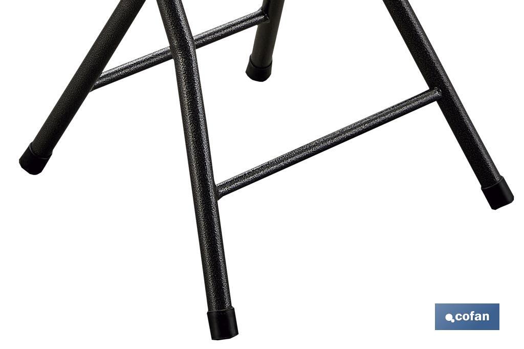 Banqueta dobrável em branco | Adequado para utilização no interior e no exterior | Dimensões: 33 x 30 cm largura x 46 cm altura - Cofan