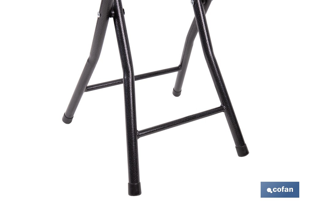 Tabouret pliant de couleur blanche | Approprié pour l'intérieur et l'extérieur | Dimensions : 33 x 30 cm de largeur x 46 cm de hauteur - Cofan