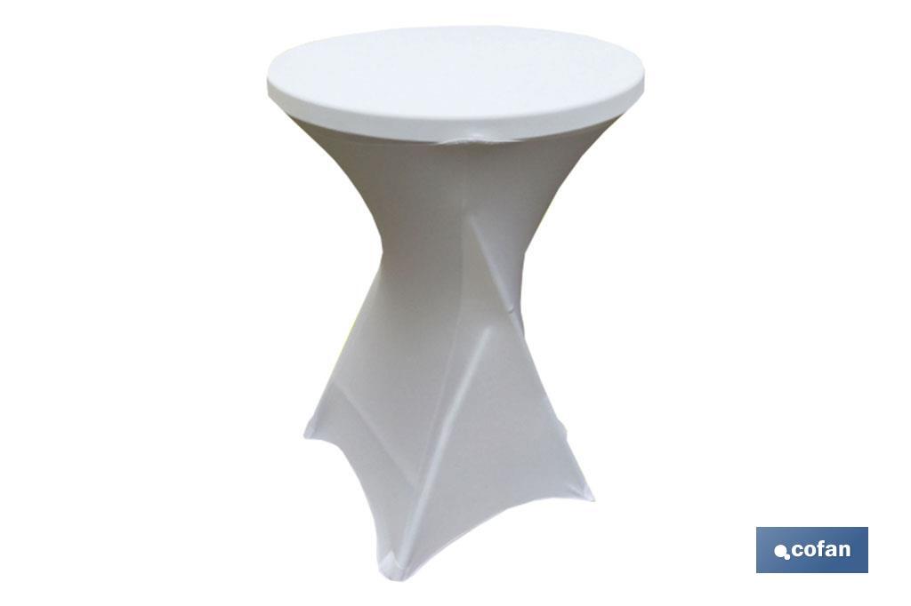 Cobertura de Mesa Bar | Cor Branco, Preto ou Vermelho | Toalha de mesa elasticos de licra para mesa de coquetel - Cofan
