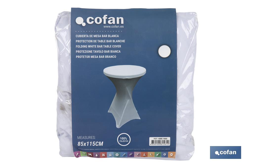 Table bar cover | Lycra | Ideal for cocktail parties, weddings, parties and decoration - Cofan