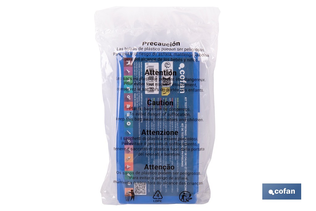 Kit of chlorine and pH test for swimming pools | Water meter and analyser - Cofan