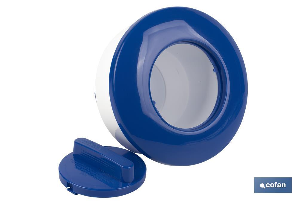 Dosificador de cloro flotante para piscinas en pastillas de 100 o 200 g - Cofan