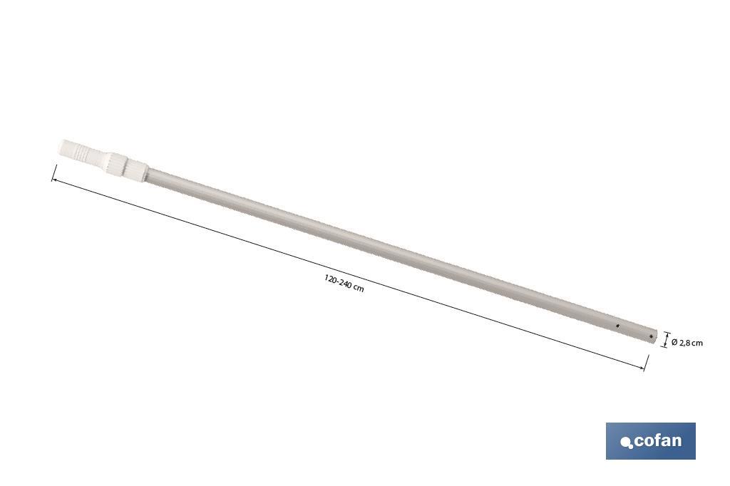 Perche télescopique pour Piscines | Dimensions de 120-240 cm - Cofan